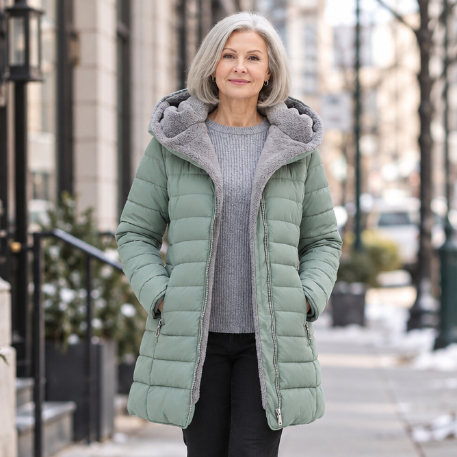 Versatile Quilted Hooded Longline Parka