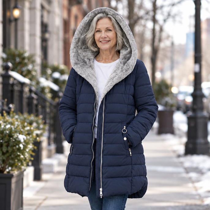 Versatile Quilted Hooded Longline Parka