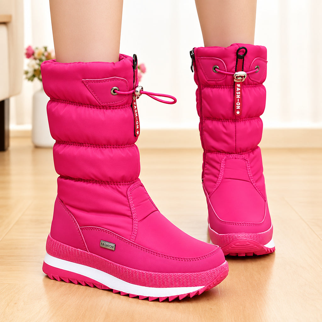 Mid-Calf Winter Boots with Non-Slip Platform Sole