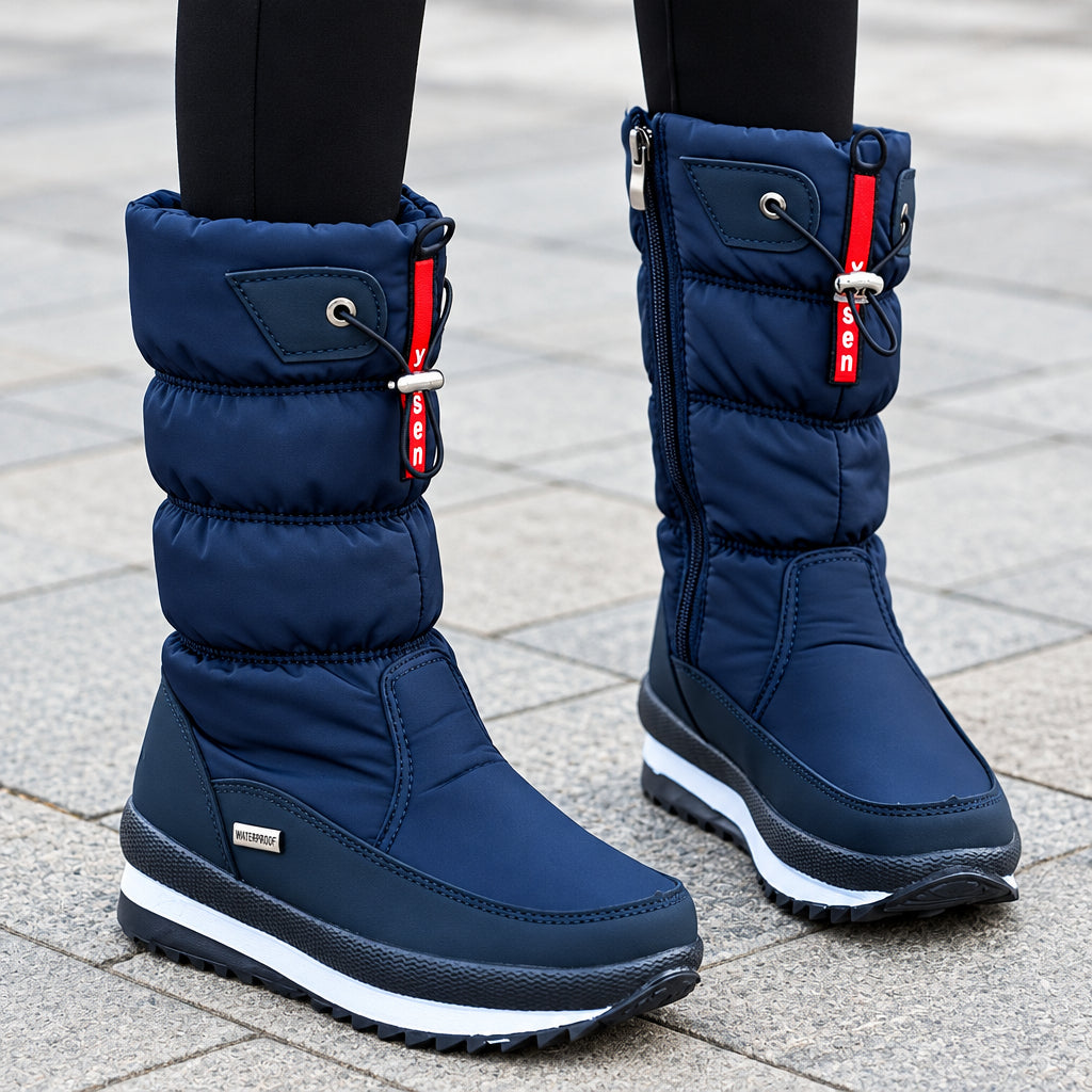 Mid-Calf Winter Boots with Non-Slip Platform Sole