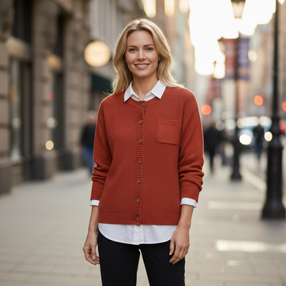 Strickjacke mit Knopfleiste