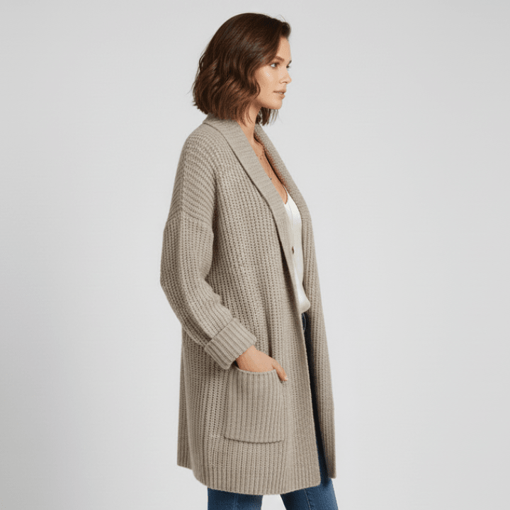 Long Sleeves Open-Front Cardigan