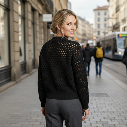 Cut-Out Surface Cardigan