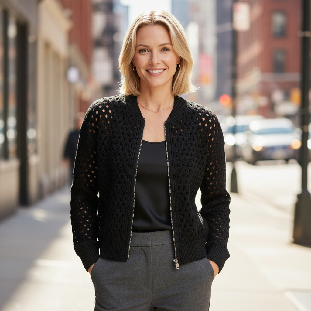Cut-Out Surface Cardigan