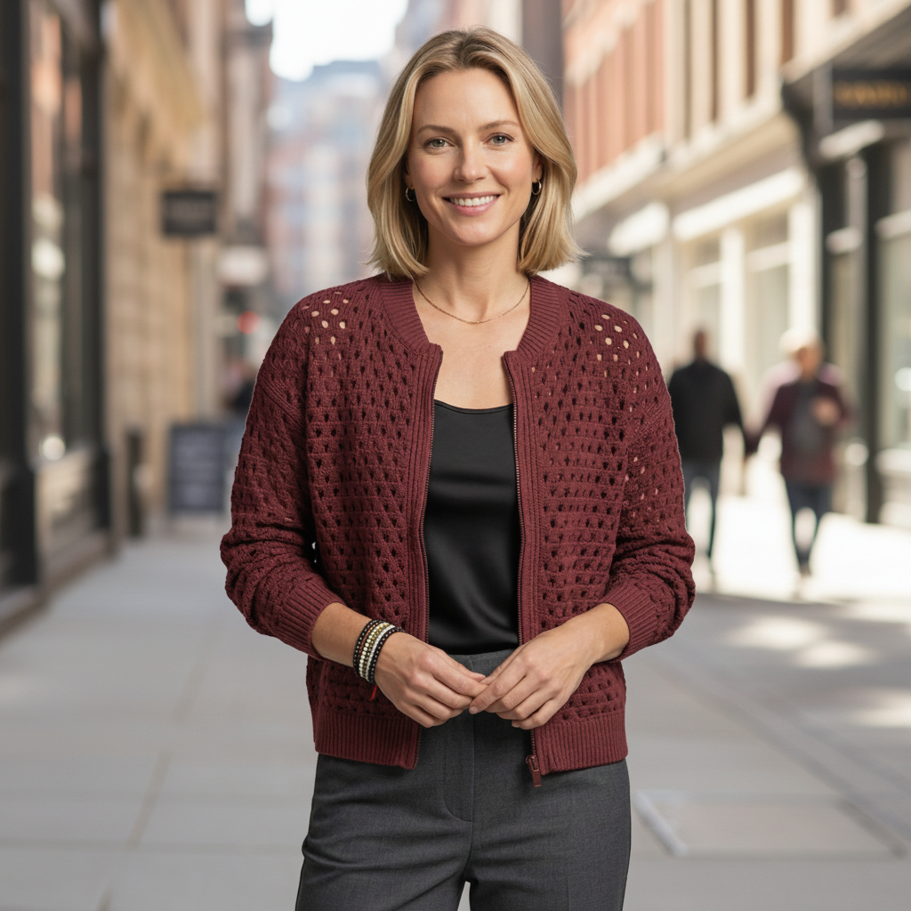 Cut-Out Surface Cardigan