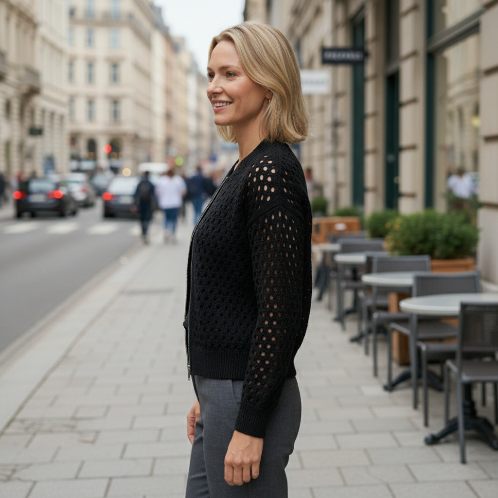 Cut-Out Surface Cardigan
