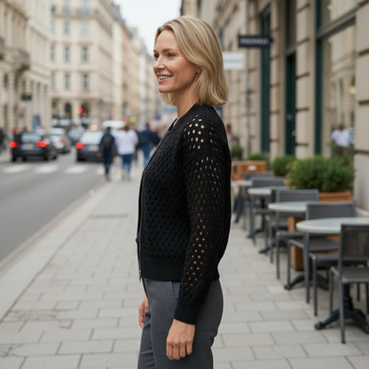 Cut-Out Surface Cardigan