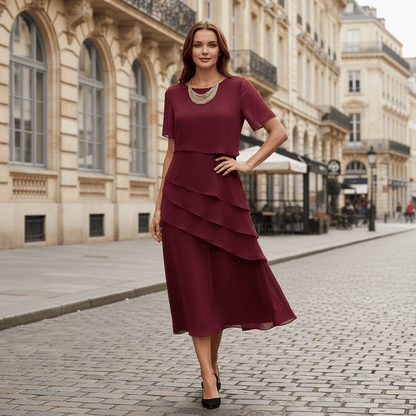 Layered Front Everyday Dress
