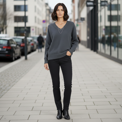 Pullover mit V-Ausschnitt für den Alltag