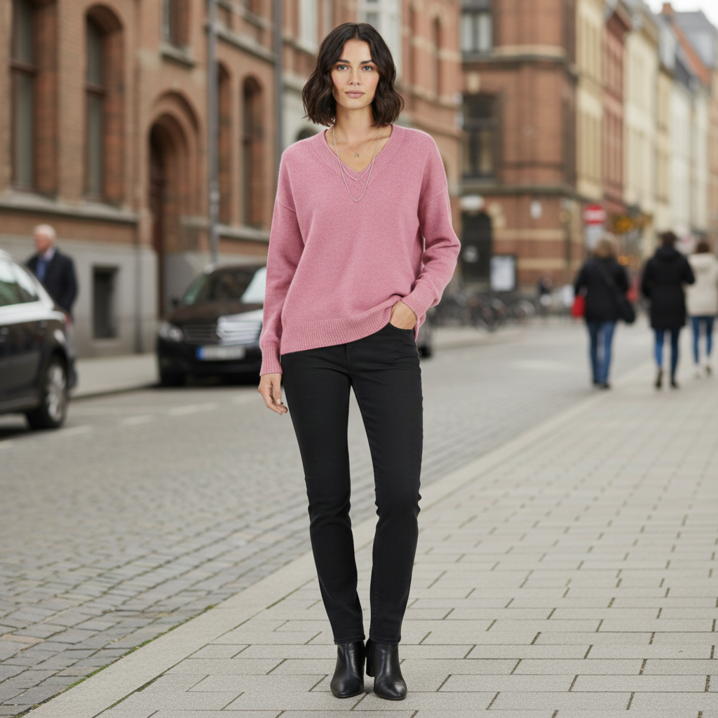 Pullover mit V-Ausschnitt für den Alltag
