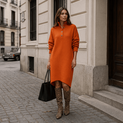 Long Sleeves Midi Dress