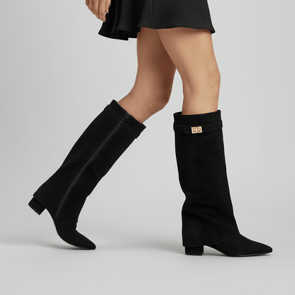 Knee-High Block Heel Boots