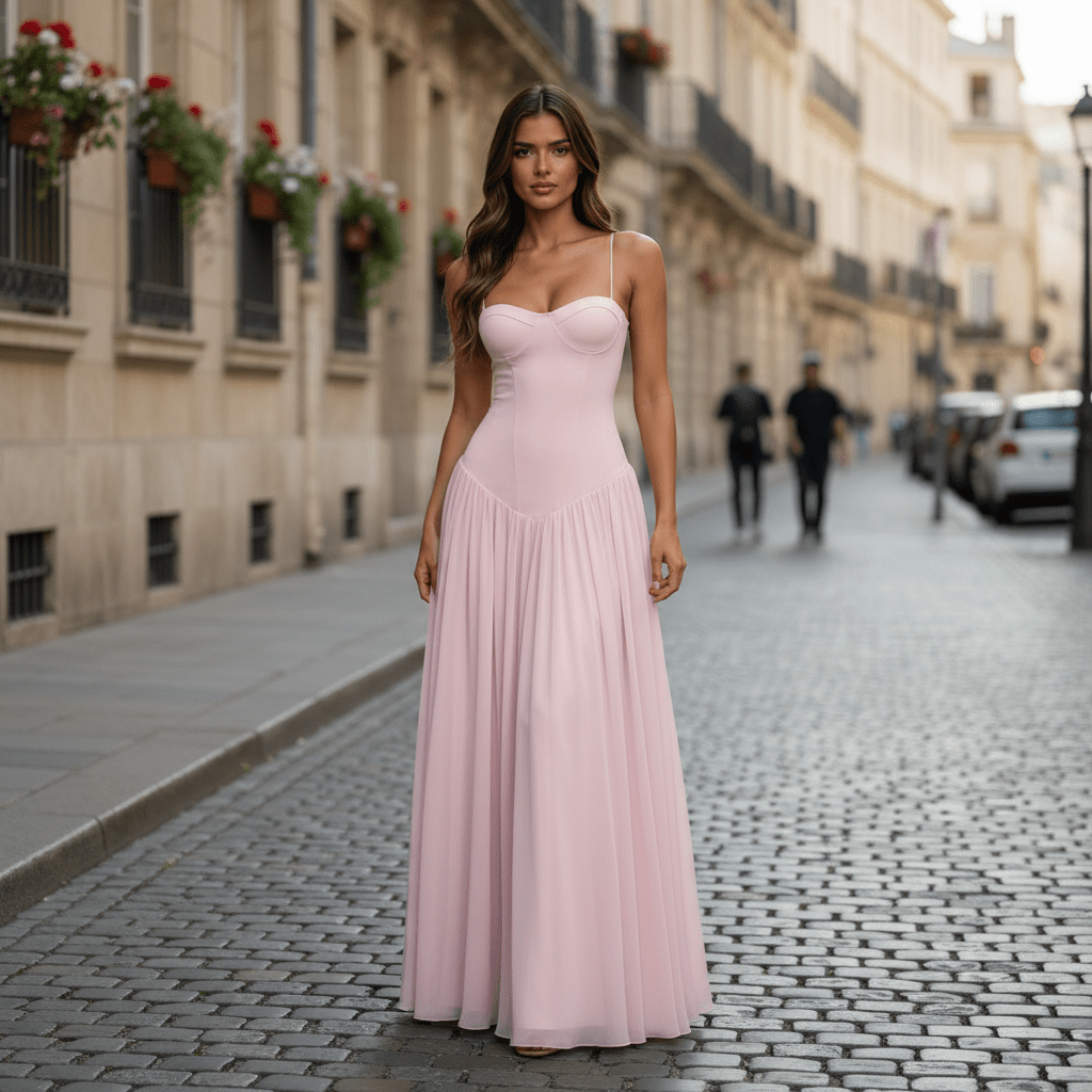 Strapless Corset Maxi Dress