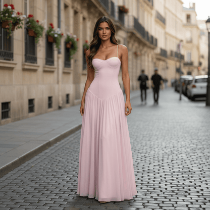 Strapless Corset Maxi Dress