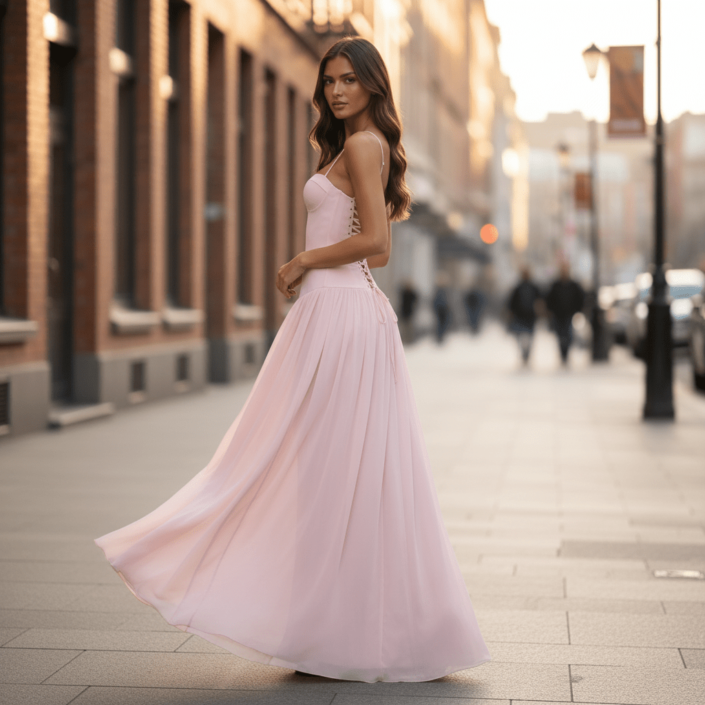 Strapless Corset Maxi Dress