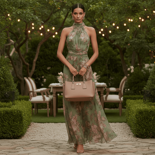 Floral Halter Summer Maxi Dress