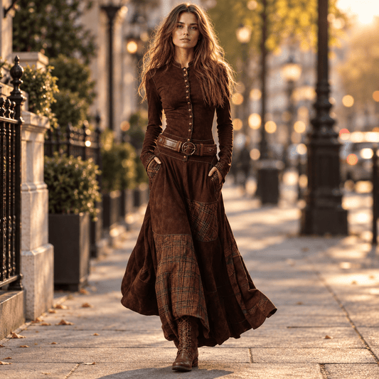 Piper | Women's Long Sleeve Button Detail Dress