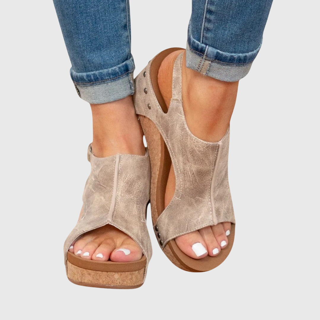 Orthopedic Wedge Buckle Sandals