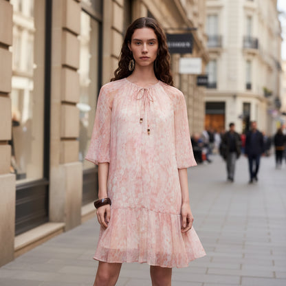 Floral Print Long Sleeve Dress