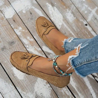 Timeless Leather Bow Loafers