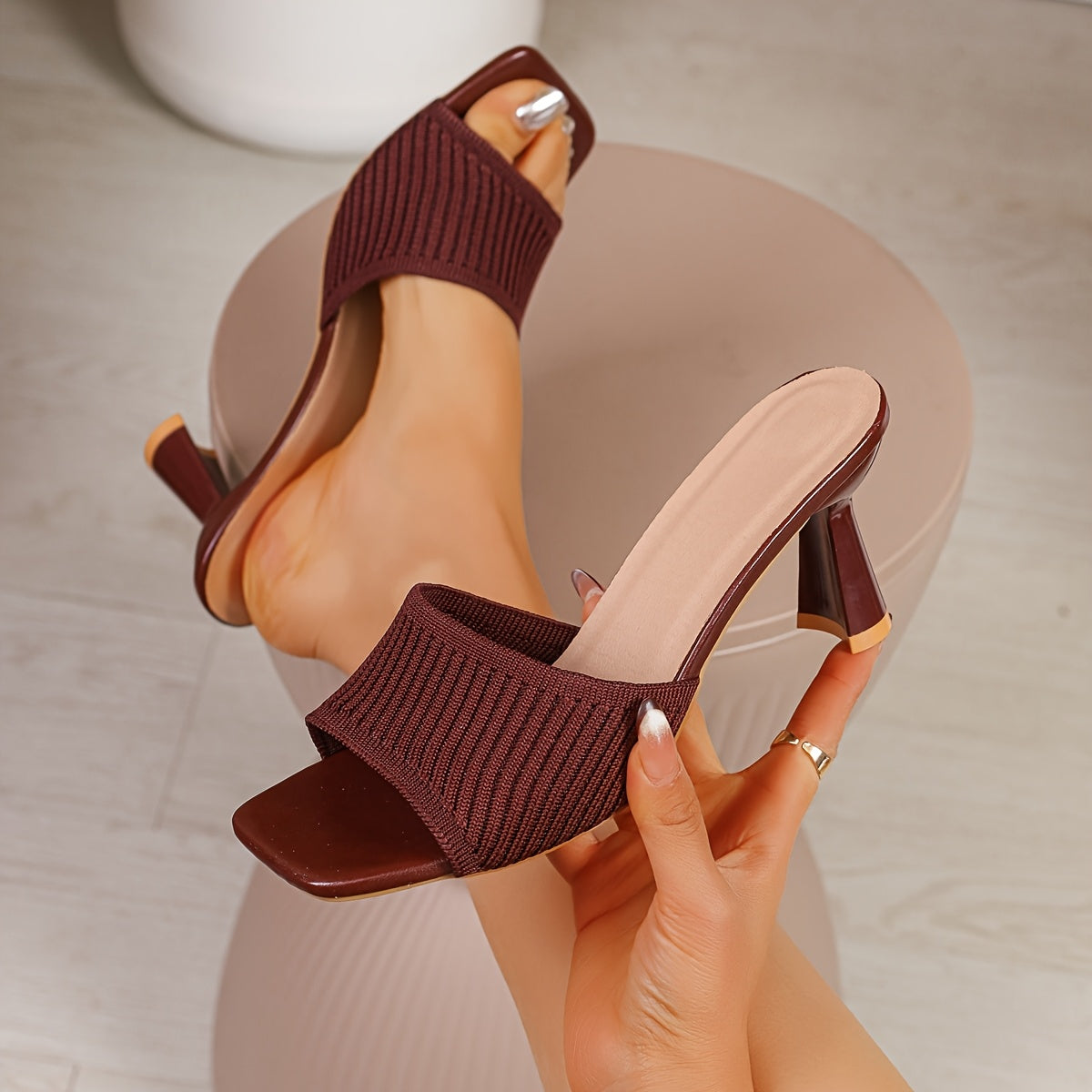 Open Toe Knitted Fashion Sandals