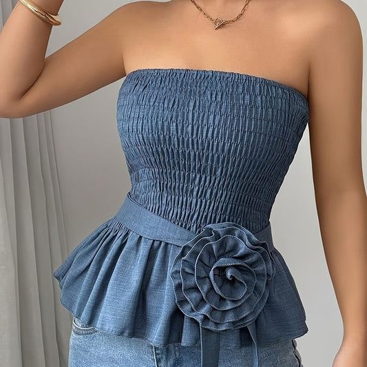 Icy Floral Waist Detail Shirt