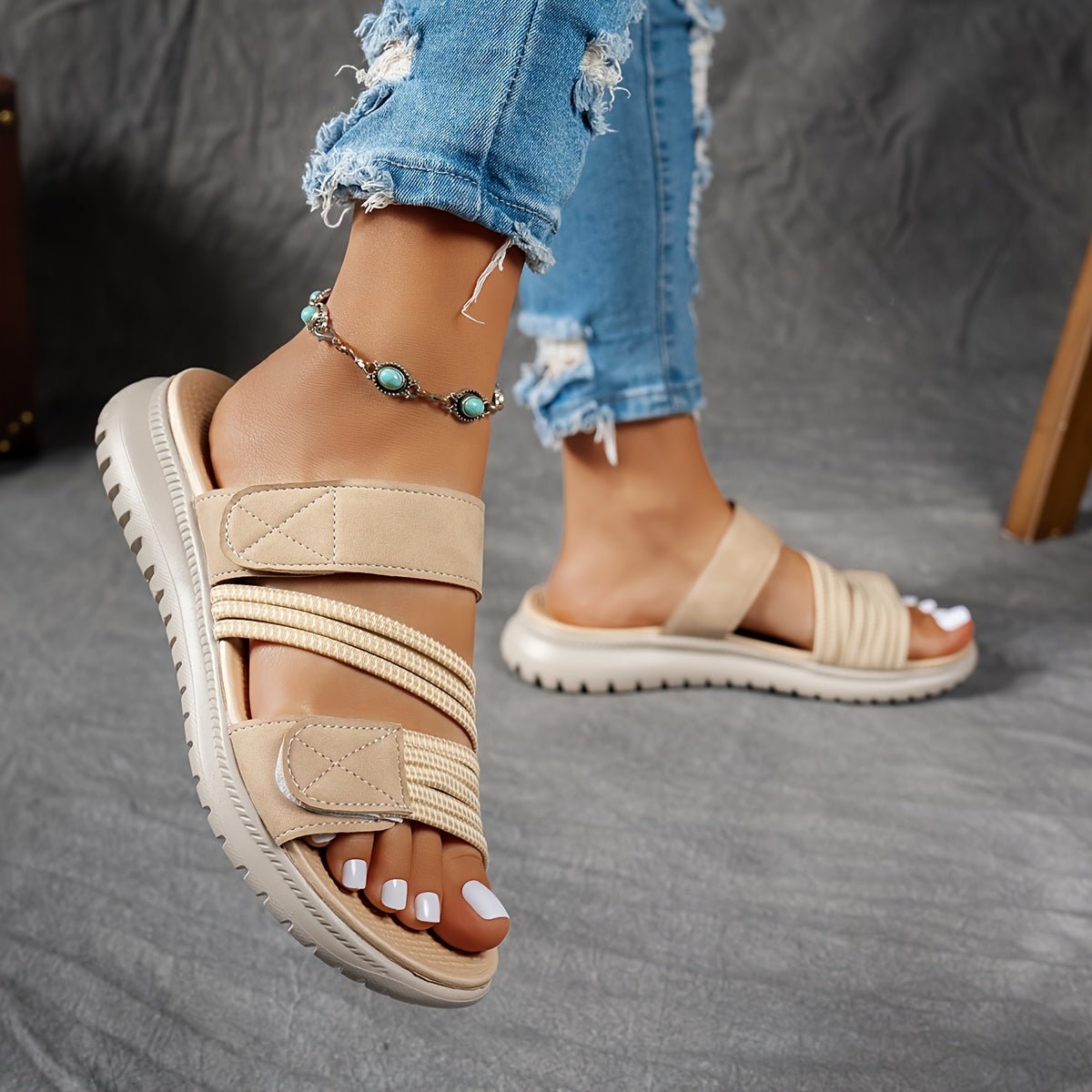 Elastic Strap Comfort Walking Sandals