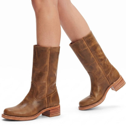 Cleo | Women's Mid-Calf Winter Leather Boots