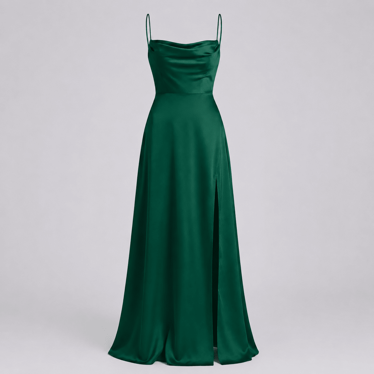 Cowl Neck Split Maxi Dress
