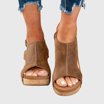 Orthopedic Wedge Buckle Sandals