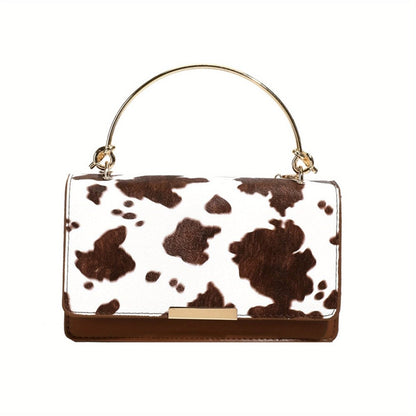 Ledertasche mit Kuhmuster zum Umhängen
