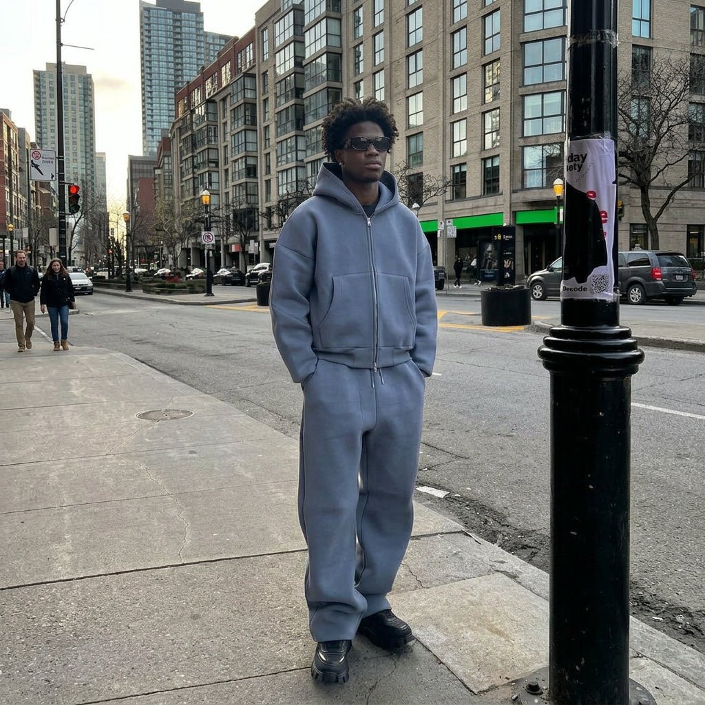 Relaxed Streetwear Hoodie And Jogger Set