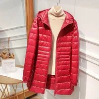 Quilted Hooded Longline Zip Puffer Coat