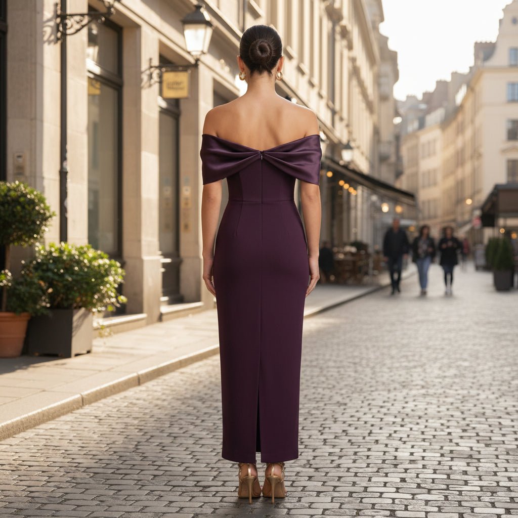Schulterfreies Abendkleid