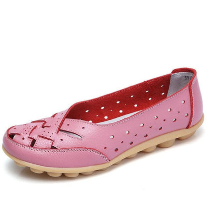 White Round-Toe Ballet Flats for All-Day Wear