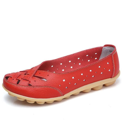 White Round-Toe Ballet Flats for All-Day Wear