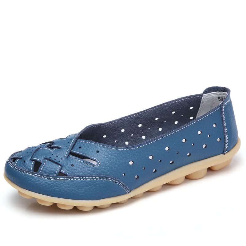 White Round-Toe Ballet Flats for All-Day Wear