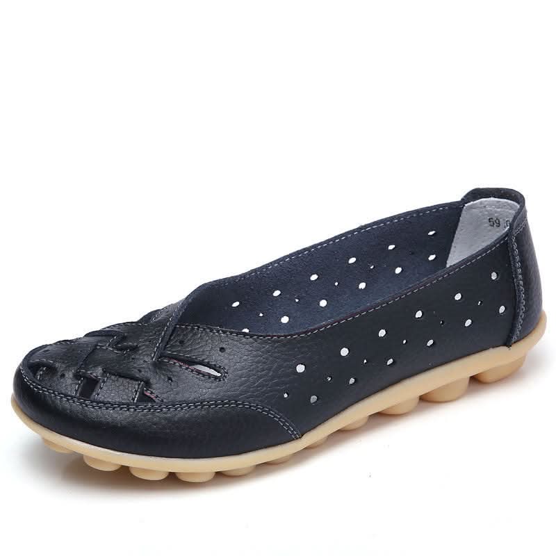 White Round-Toe Ballet Flats for All-Day Wear