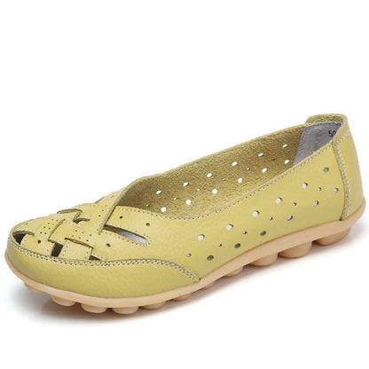 White Round-Toe Ballet Flats for All-Day Wear