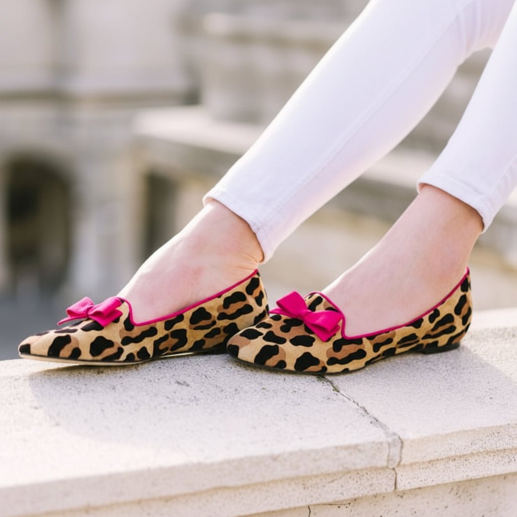 Chic Tassel Animal Print Ballet Flats