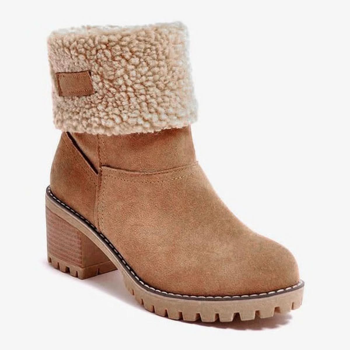 Piper | Women's Faux Fur Cuff Winter Ankle Boots