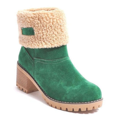 Piper | Women's Faux Fur Cuff Winter Ankle Boots