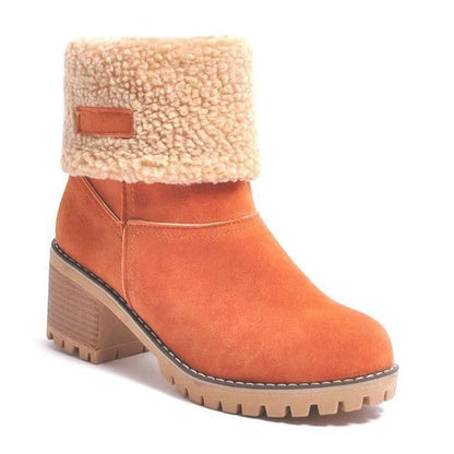 Piper | Women's Faux Fur Cuff Winter Ankle Boots