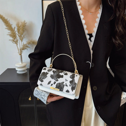 Cowprint Leather Crossbody Bag