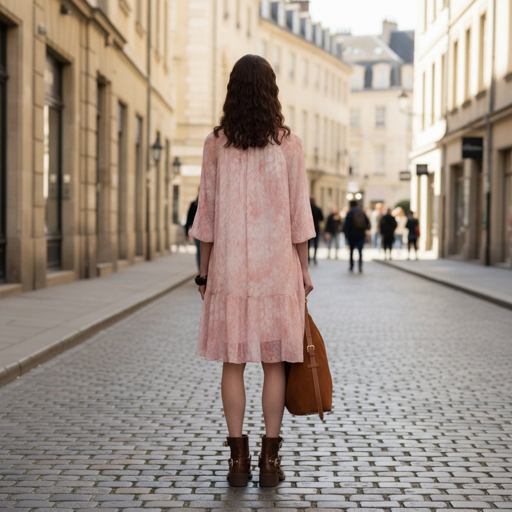 Floral Print Long Sleeve Dress