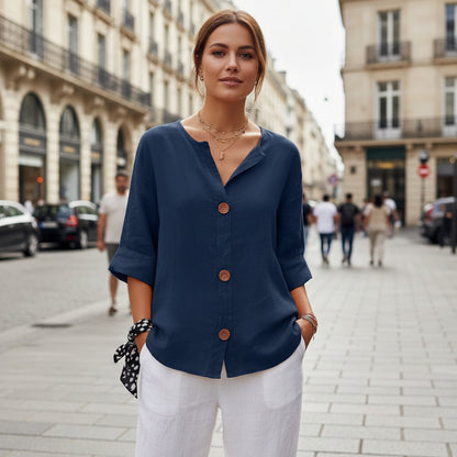 Oversized V-Neck Shirt