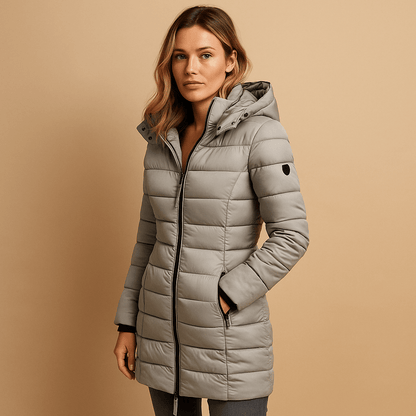 Nova | Women's Winter Mid-Length Hooded Puffer Jacket