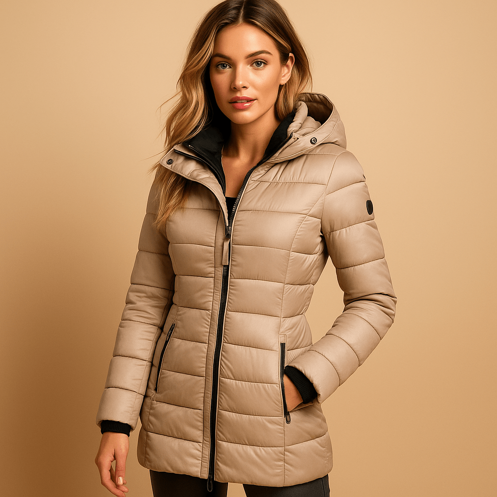 Nova | Women's Winter Mid-Length Hooded Puffer Jacket