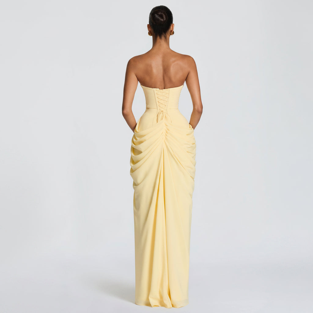 Strapless Corset Maxi Dress