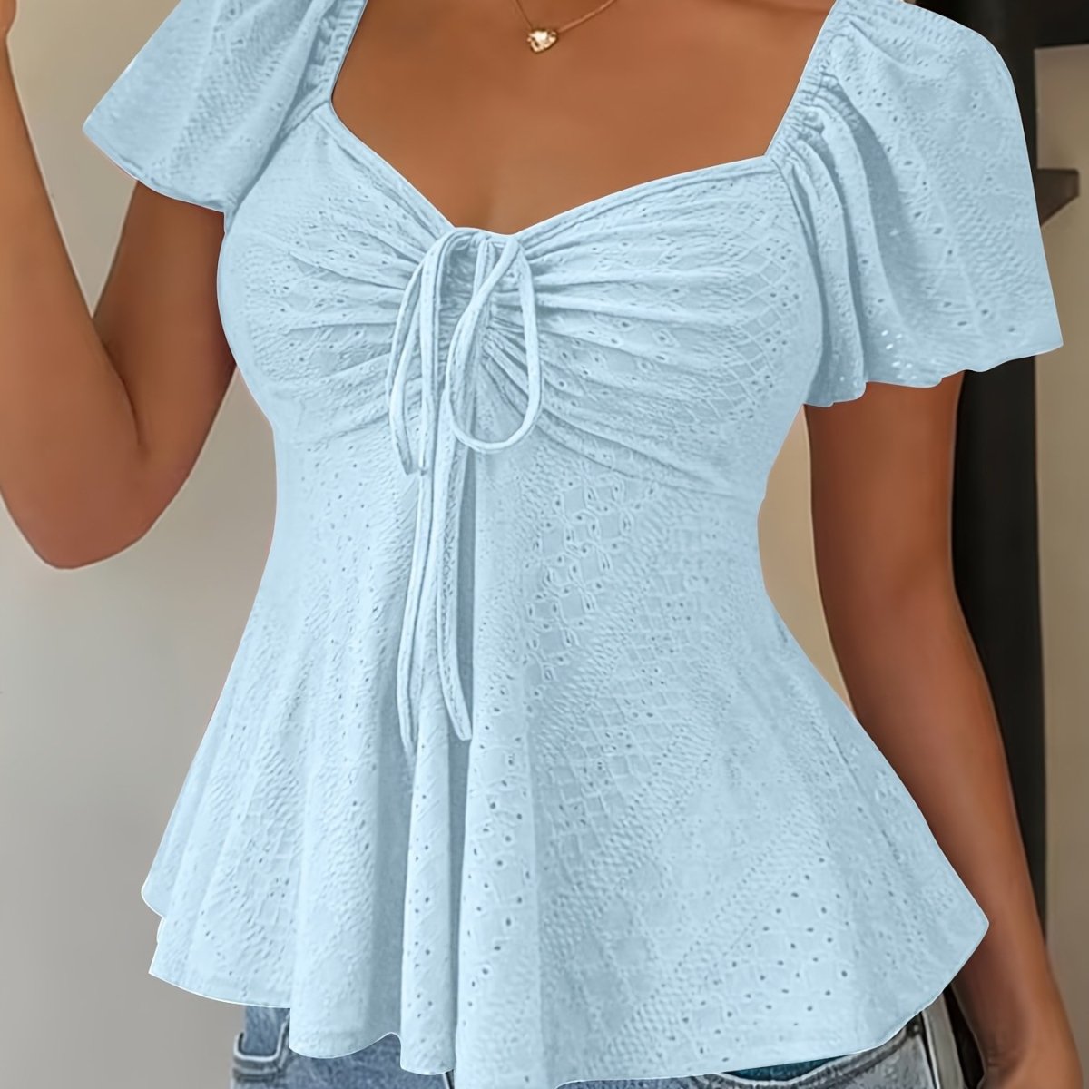 Icy Jacquard Top Short Sleeve